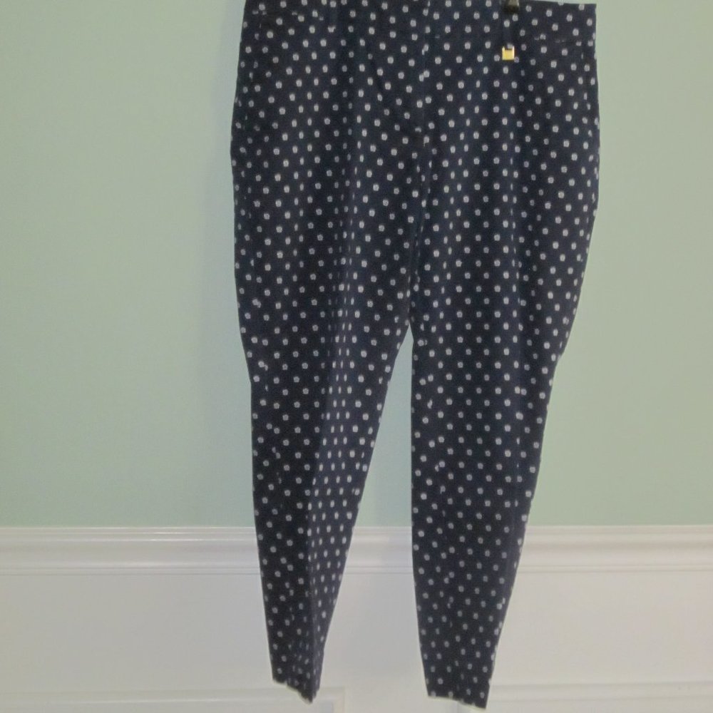 Nautica Navy & White Cropped/Tapered Ankle Pants - Size 12
